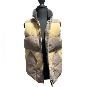 Vintage style indigo dyed down vest size Small